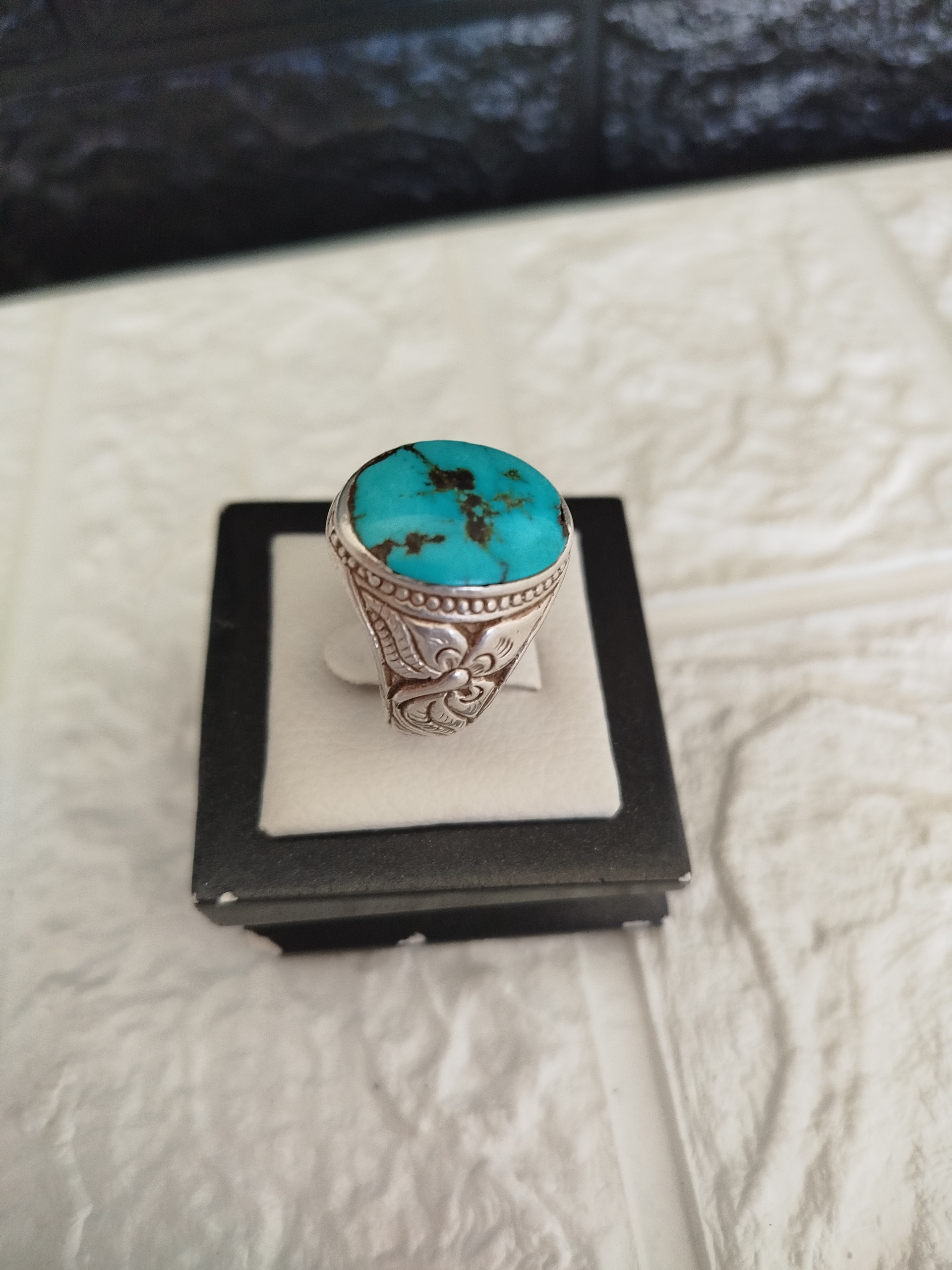 انگشتر دستساز فیروزه