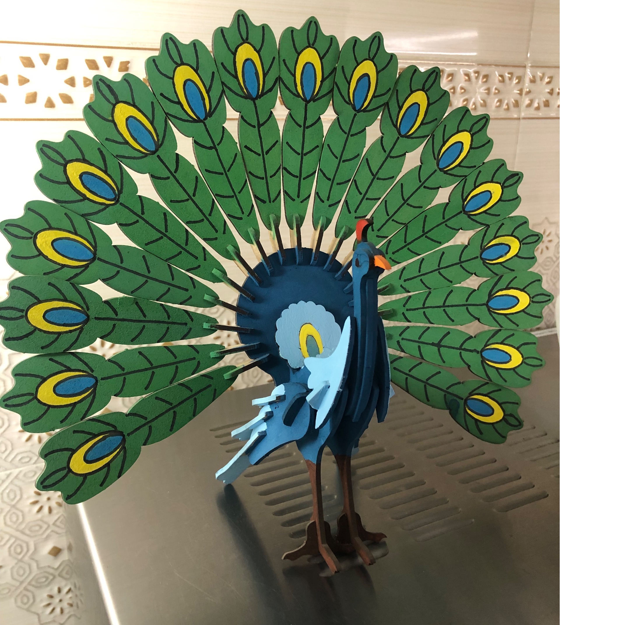 ماکت چوبی طاووس