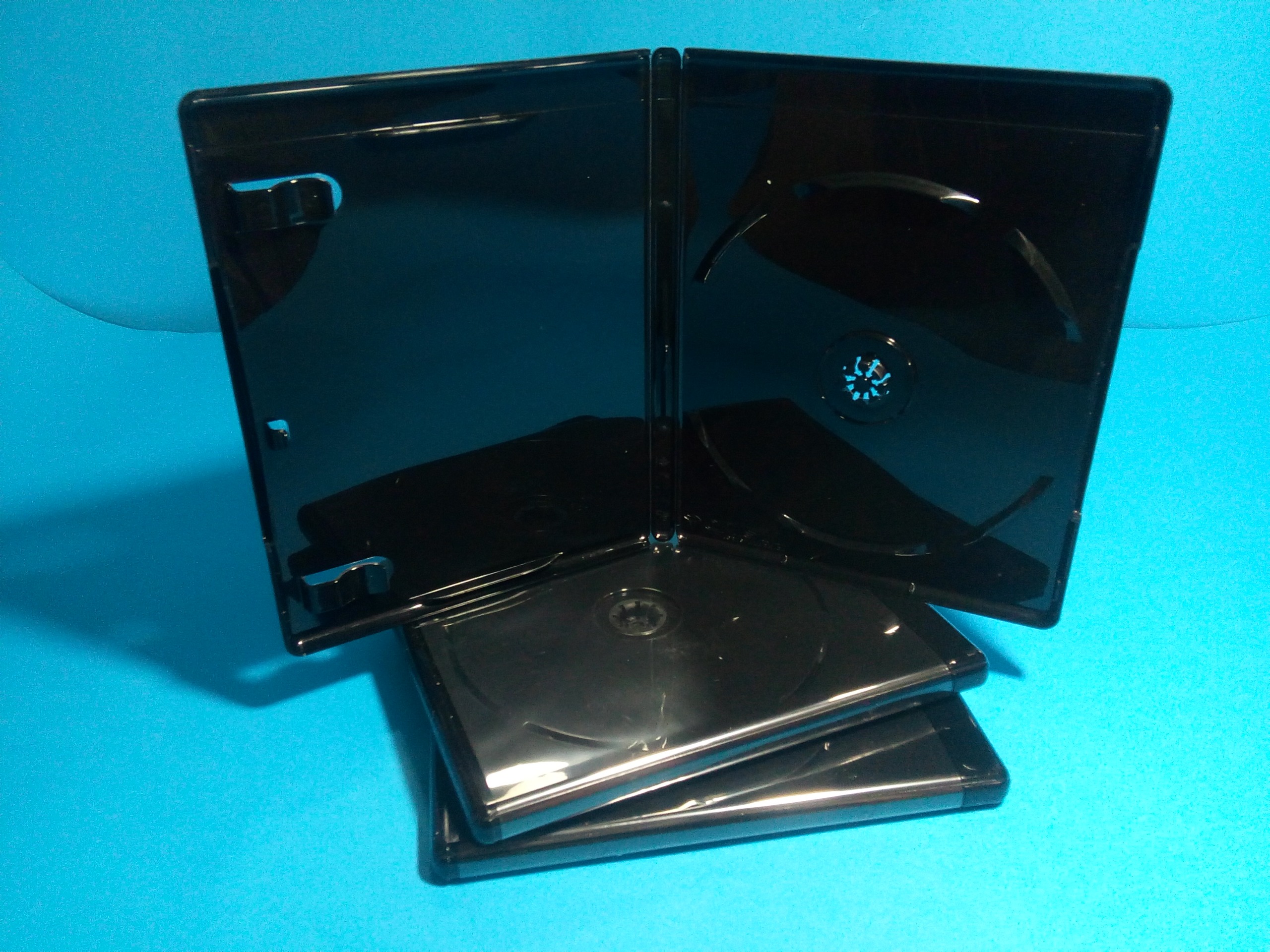 قاب CD و DVD تکی رنگ مشکی برند کریستال کمیاب 3 عدد