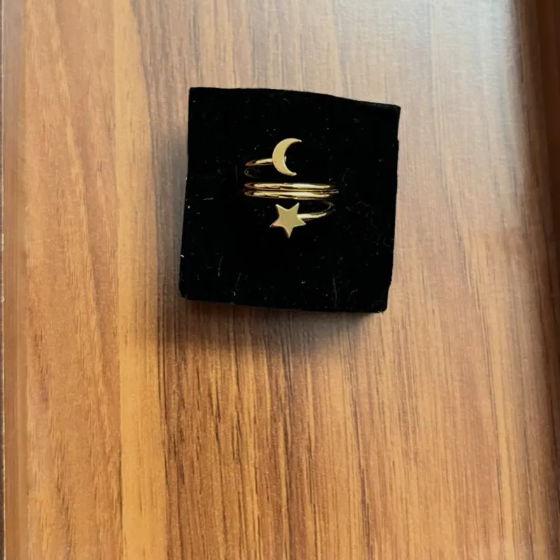 انگشتر ماه و ستاره کاملا نو