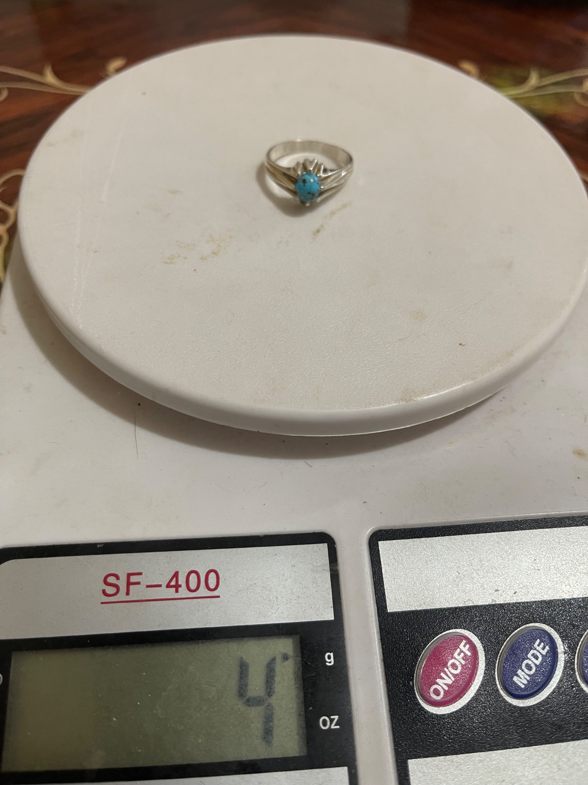 انگشتر نقره فیروزه شجری نیشابور سایز کوچیک