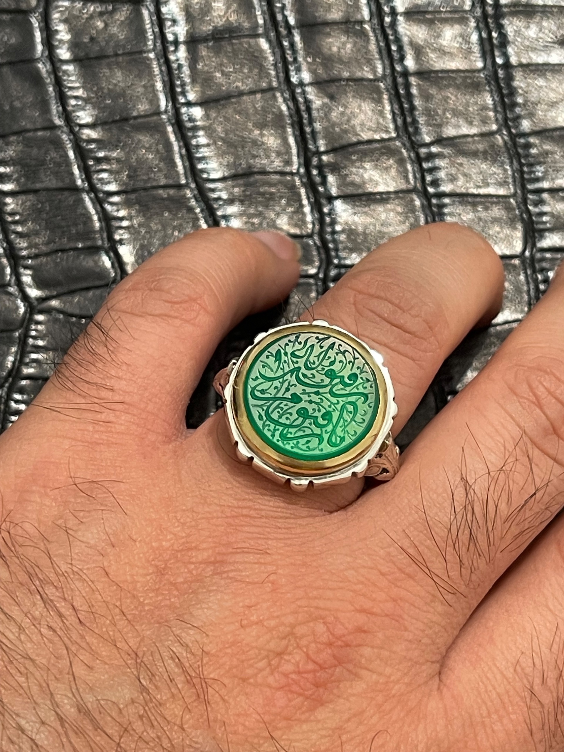 انگشتر نقره خط طهران اذری کلکسیونی