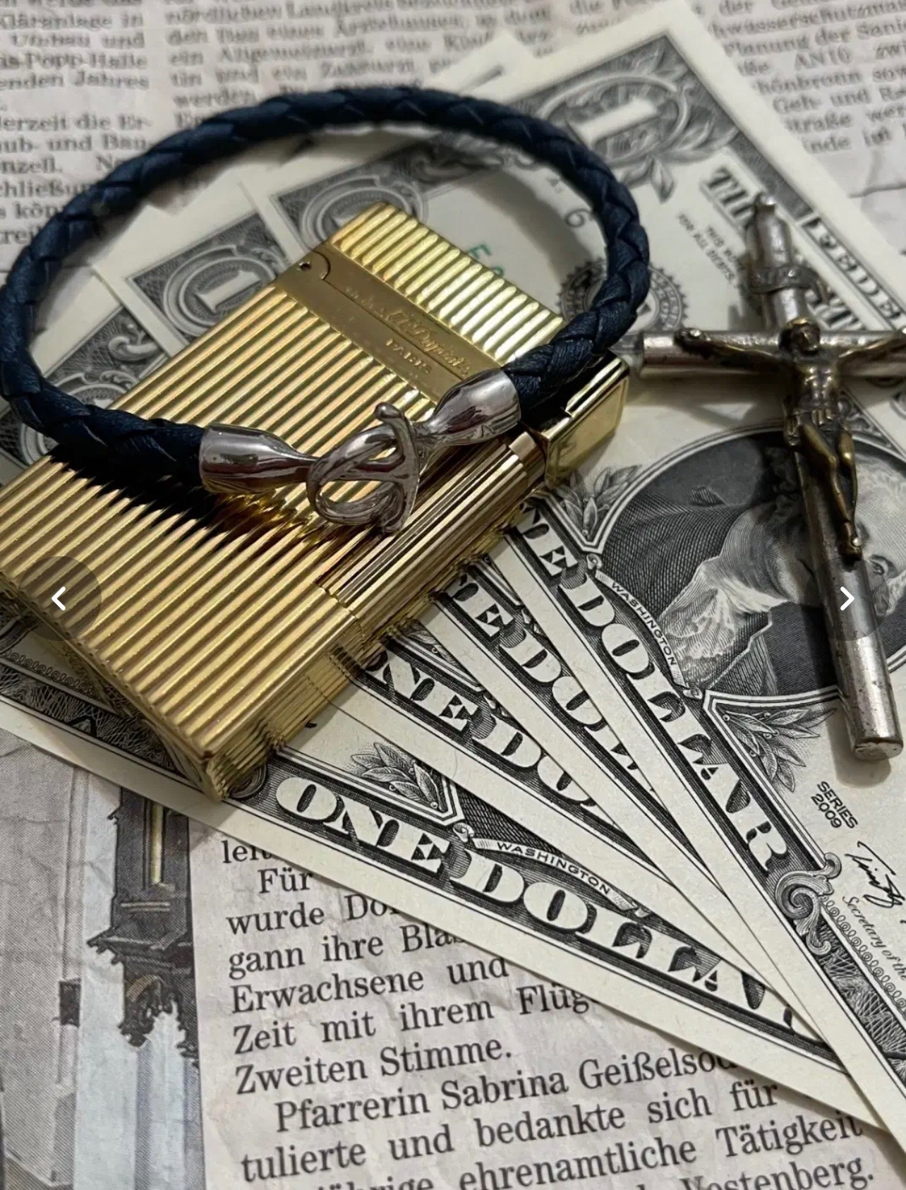 دستبند نقره لنگر امگا