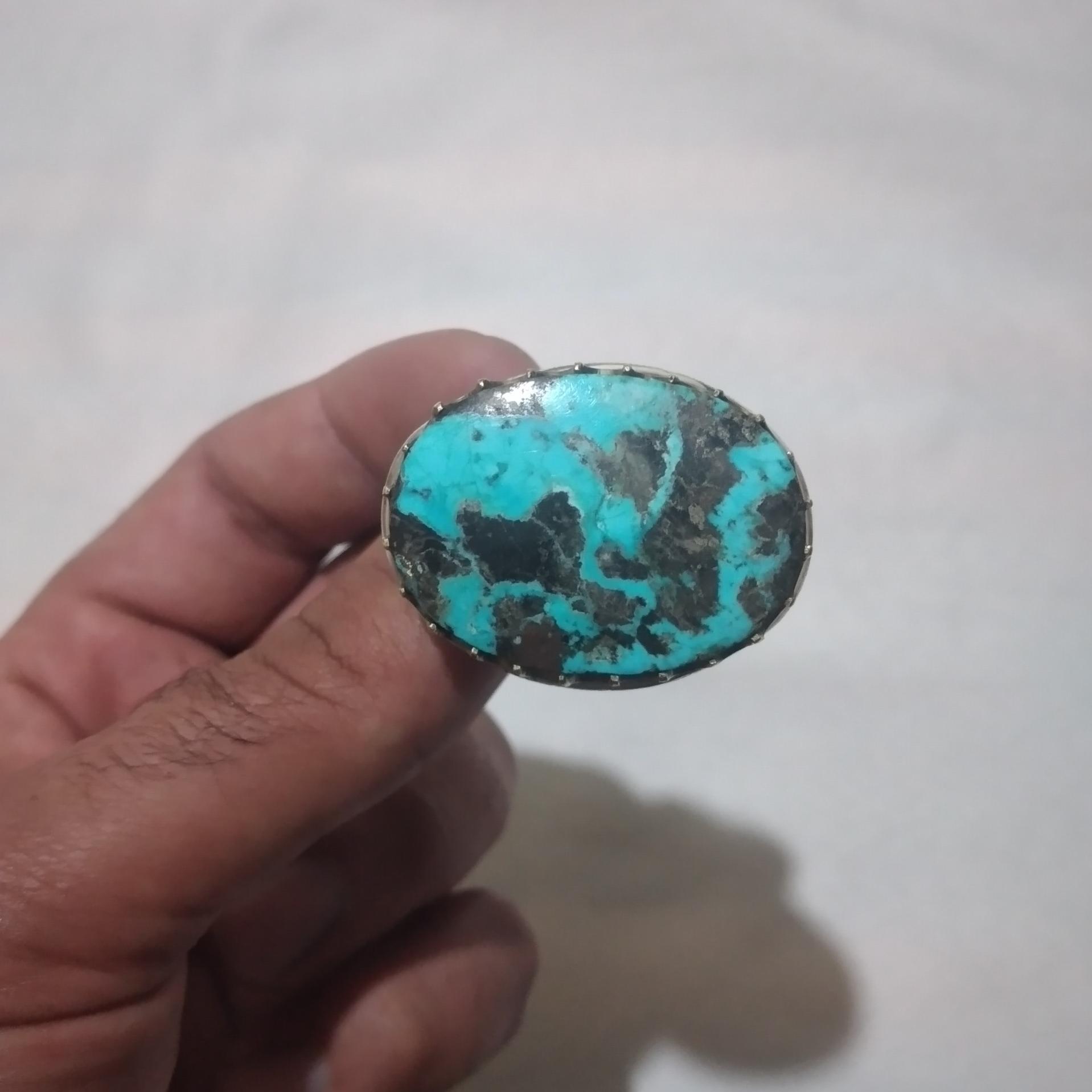 انگشتر فیروزه نیشابور قواره درشت