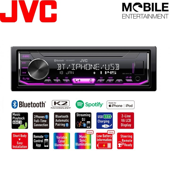 پخش جی وی سی JVC X462BT