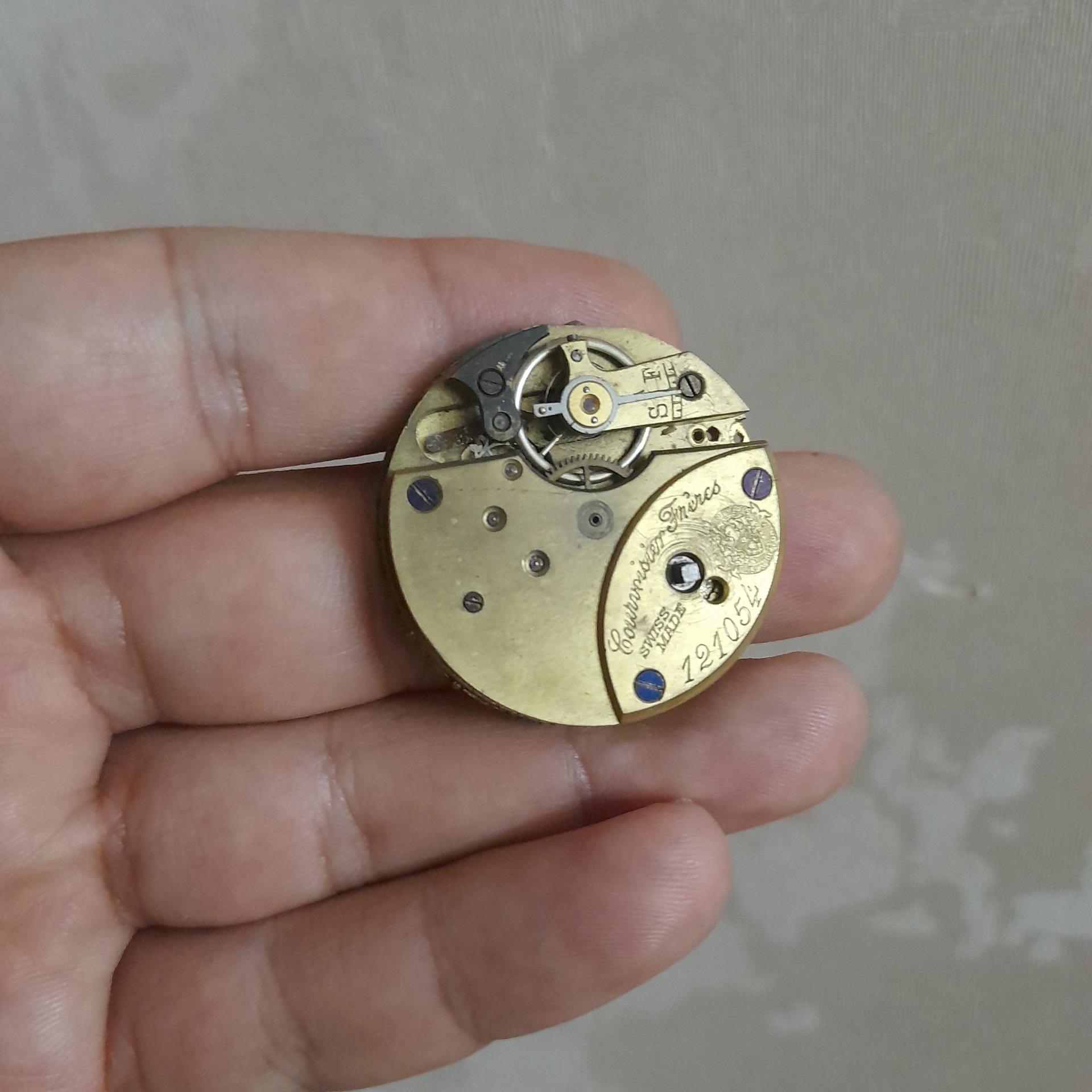 موتور ساعت جیبی کلید خور (معیوب)