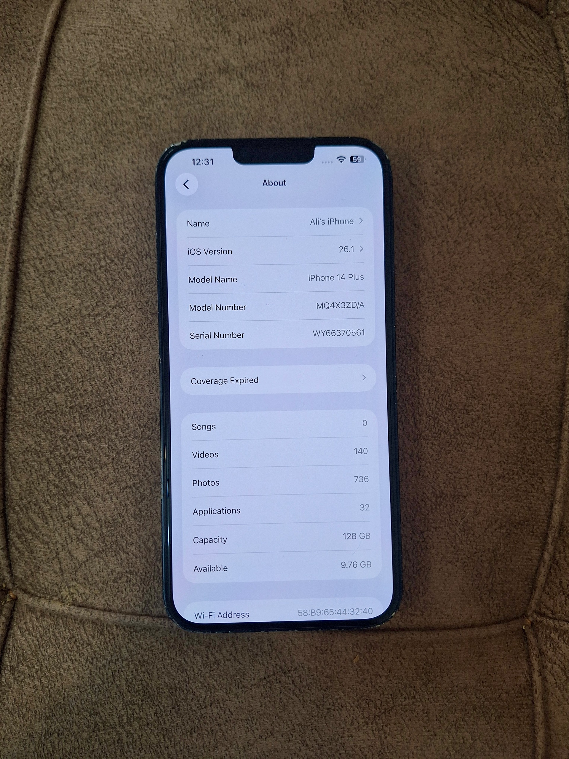 آیفون 14 پلاس 128 گیگ سری M