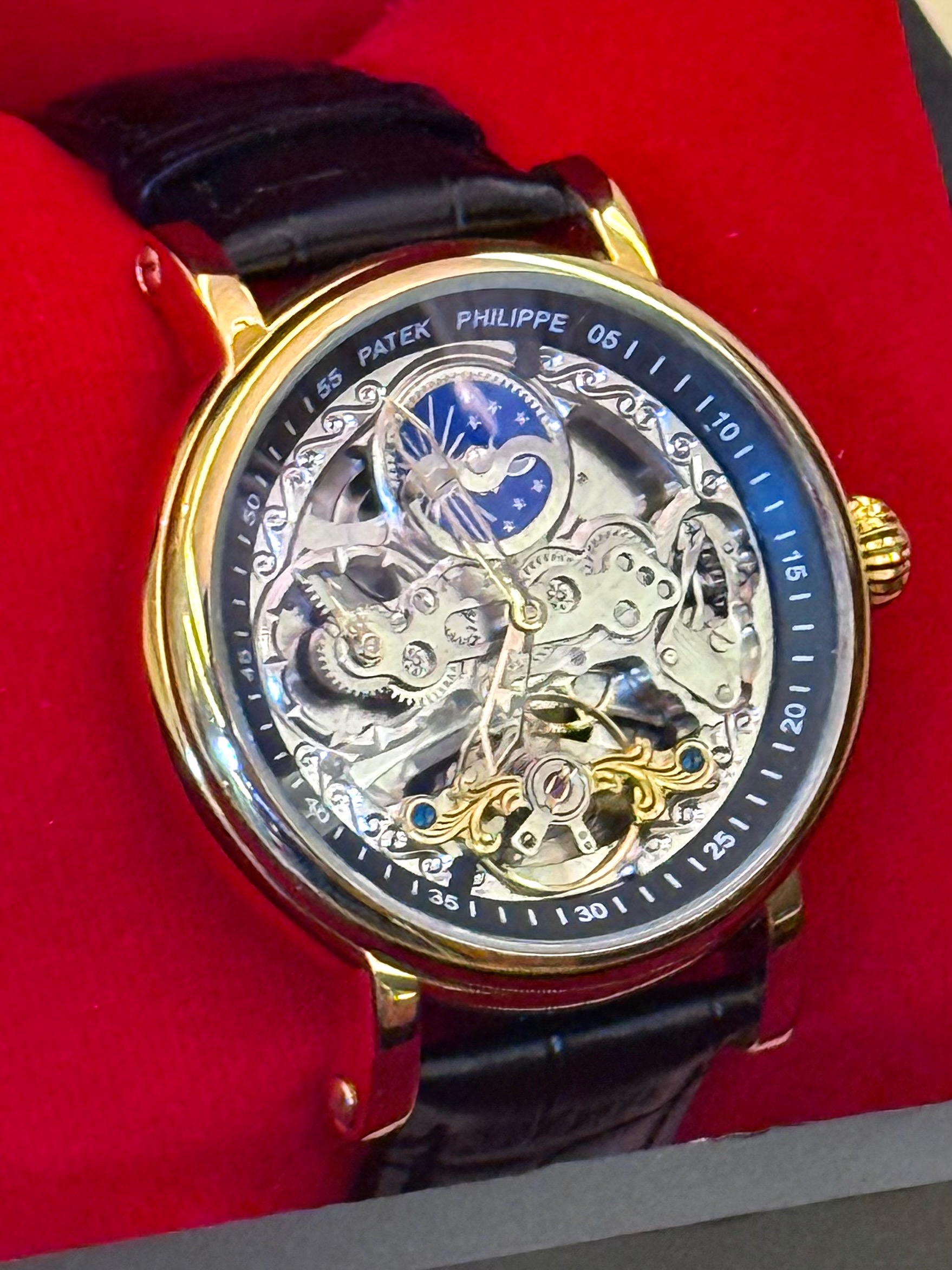 ساعت اسکلتون دو تایم پتک فیلیپ