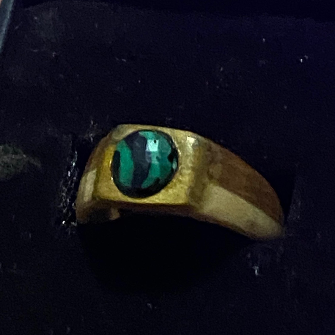 انگشتر مالاکیت دست ساز