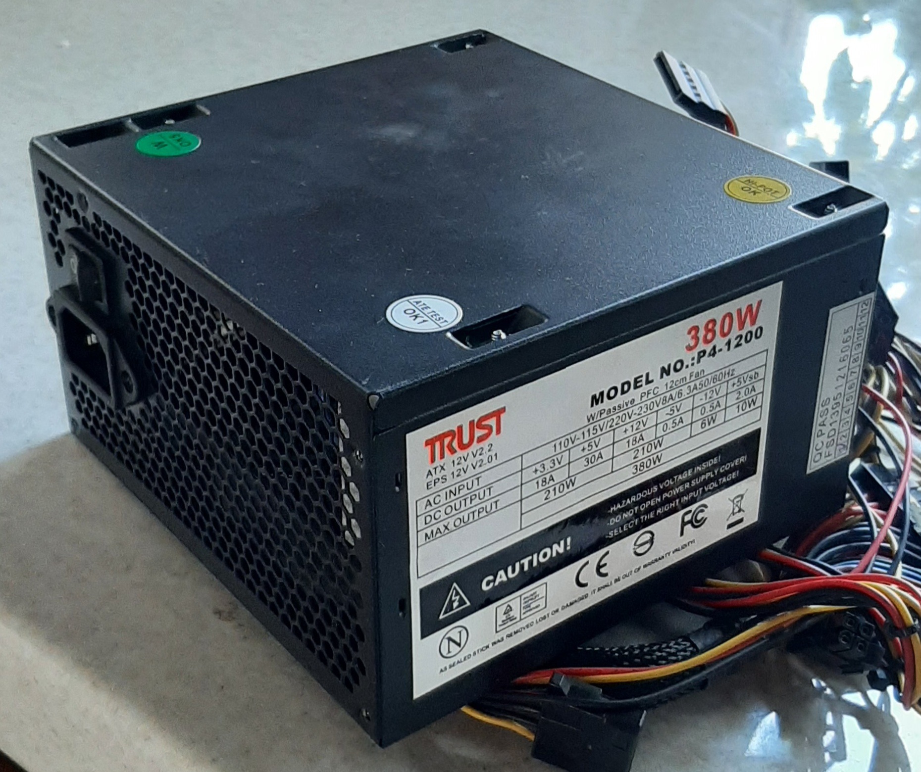 منبع تغذیه ( پاور ) کامپیوتر Trust 380W P4-1200