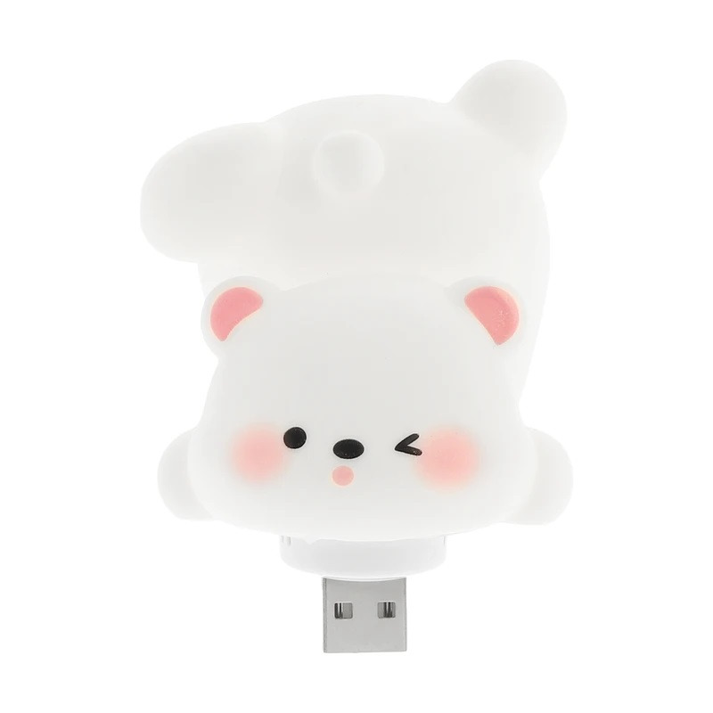 چراغ خواب USB مدل طرح خرس سفید