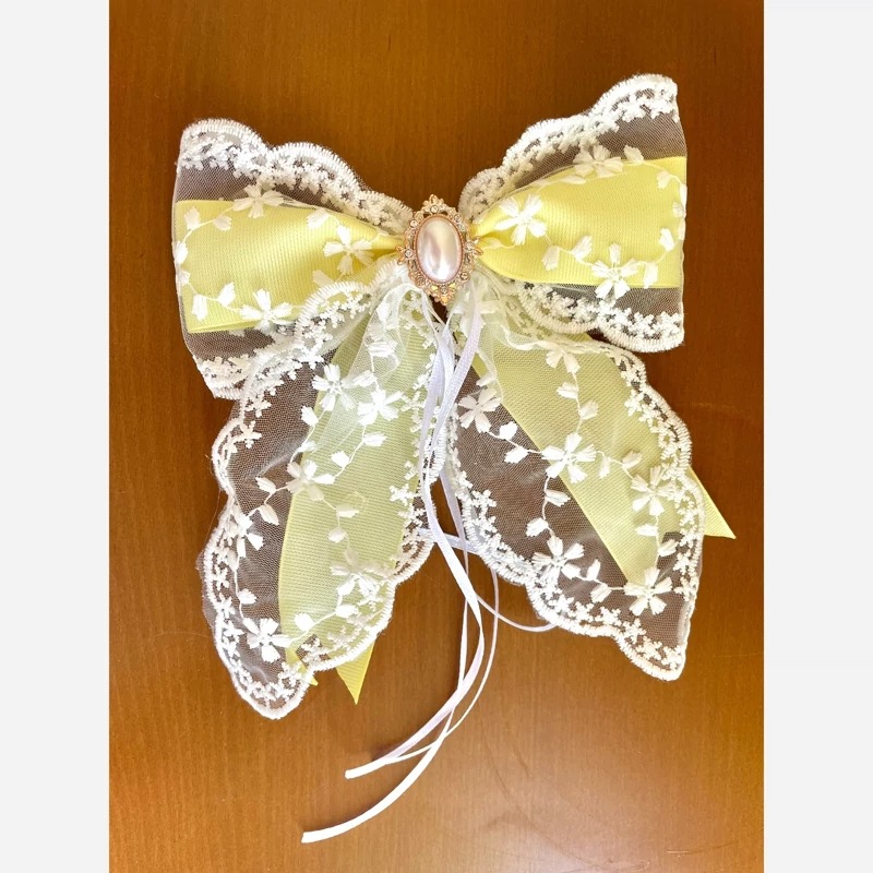 گلسر دانتل سفید و زرد