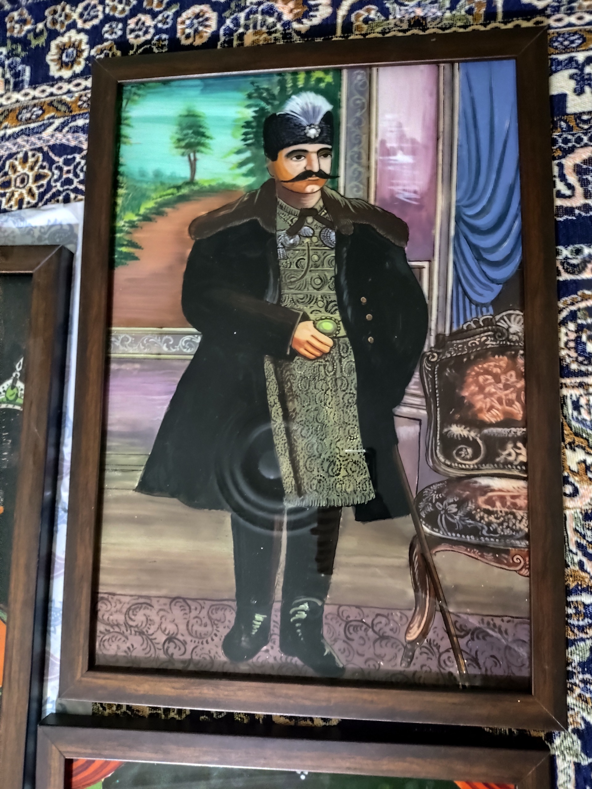 نقاشی پشت شیشه ناصرالدین شاه