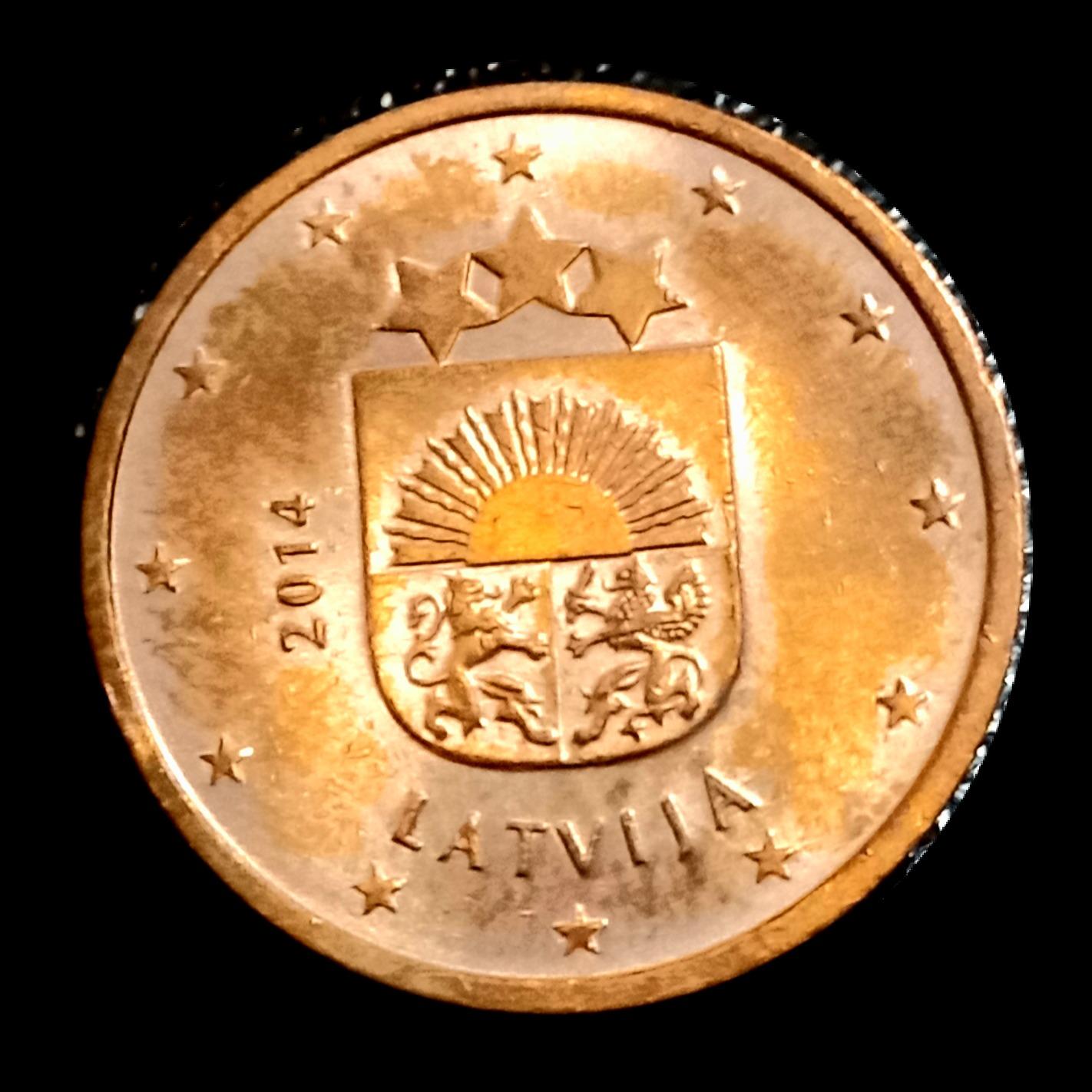 سکه پنج سنت یورو لتونی