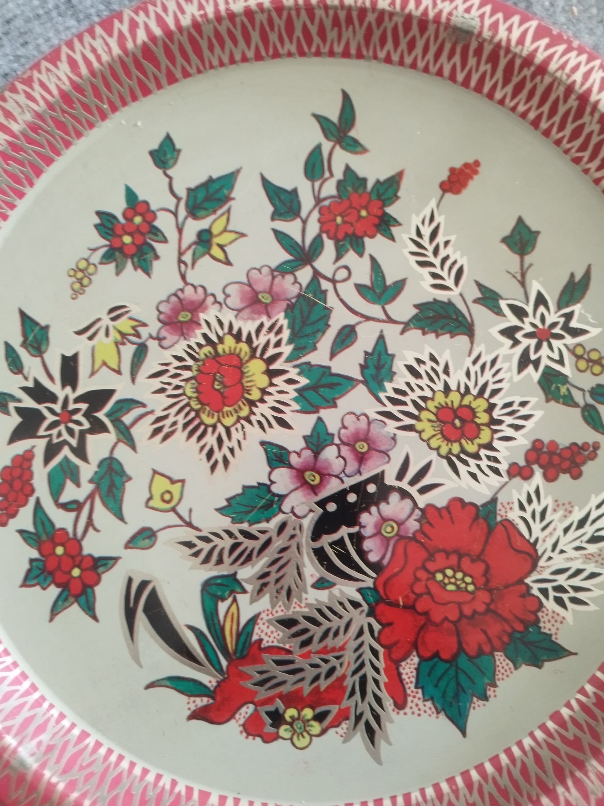 سینی فلزی قدیمی ،انتیک