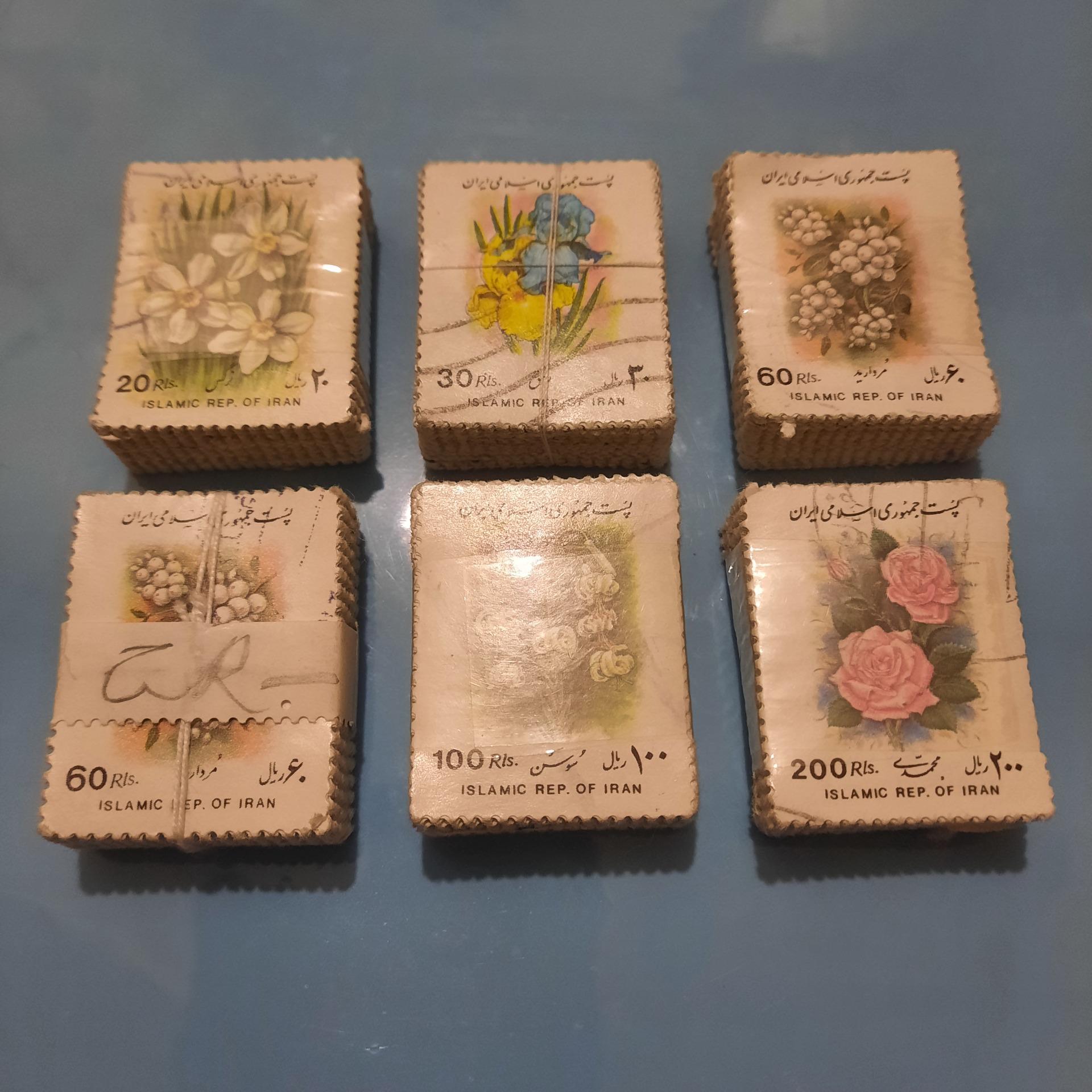 تمبر پستی 6 بسته 100 تایی