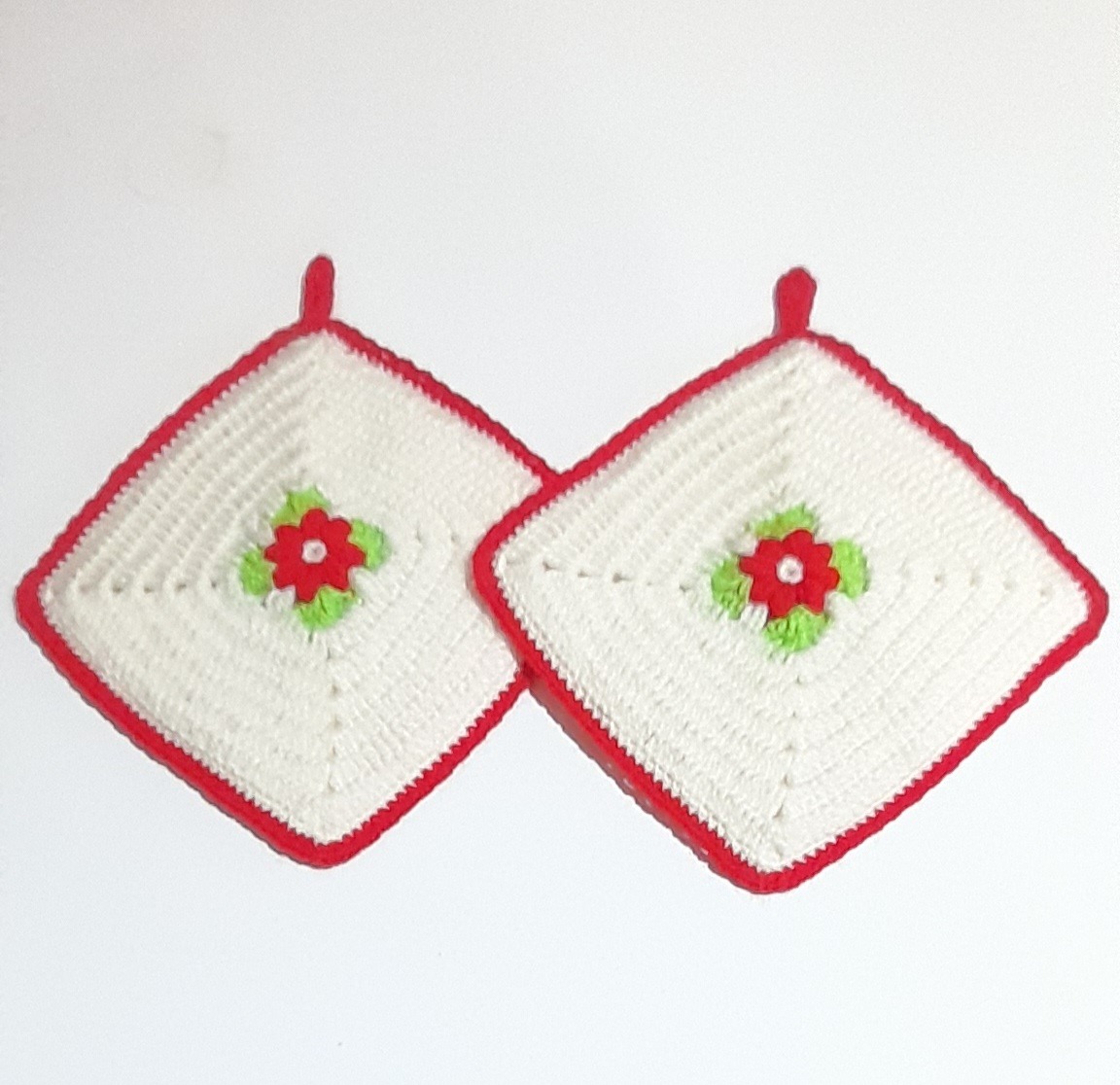 دستگیره دولایه دستبافت(یک جفت)