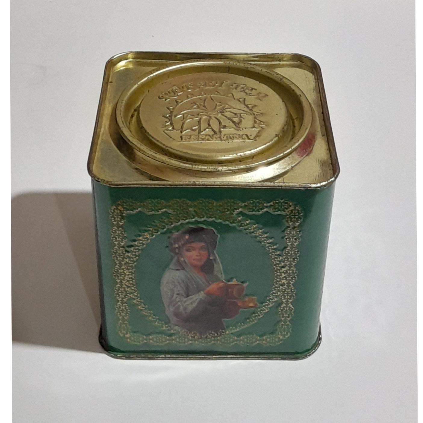 قوطی خالی چای فلزی