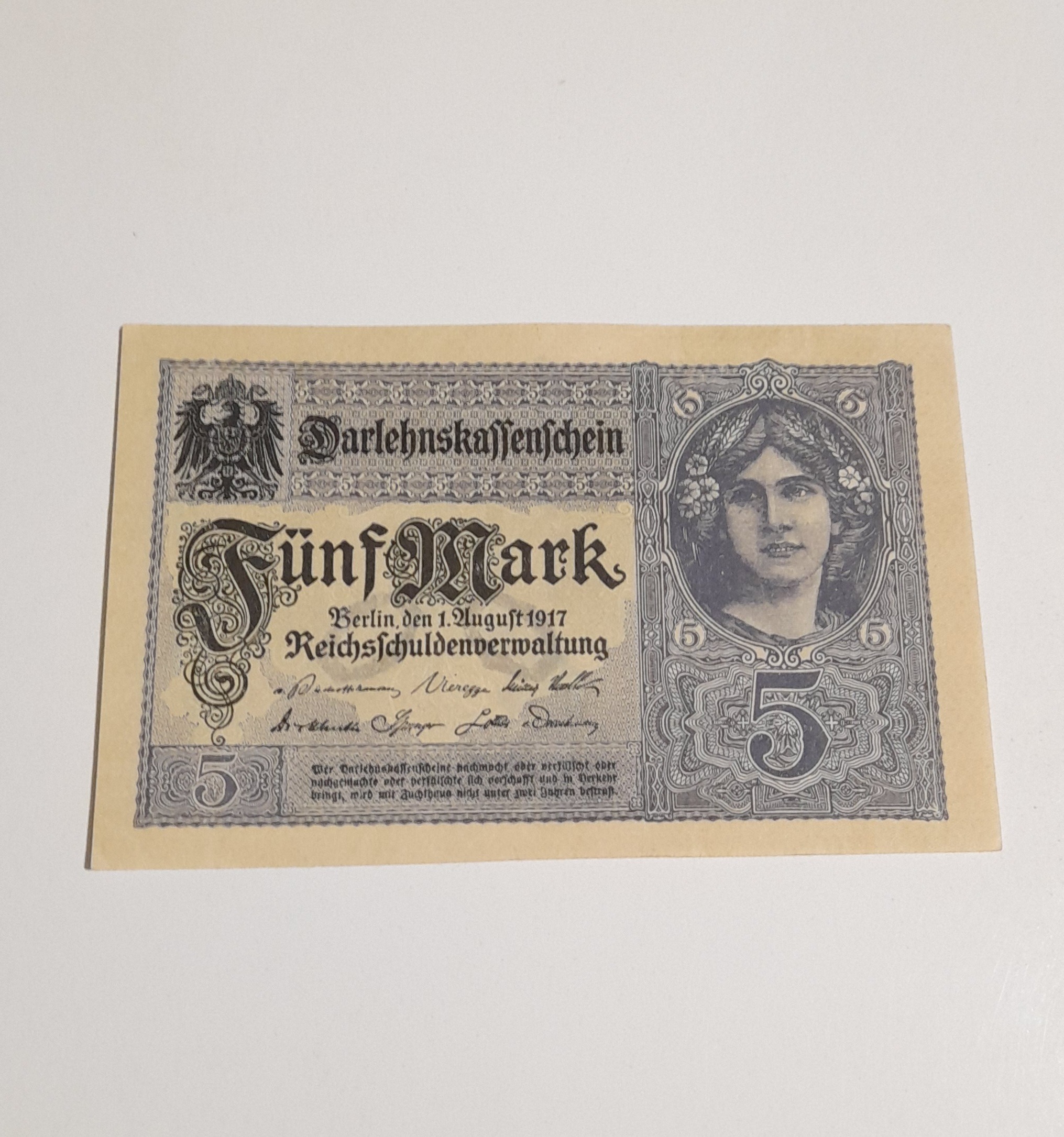 اسکناس 50 مارک آلمان 1917