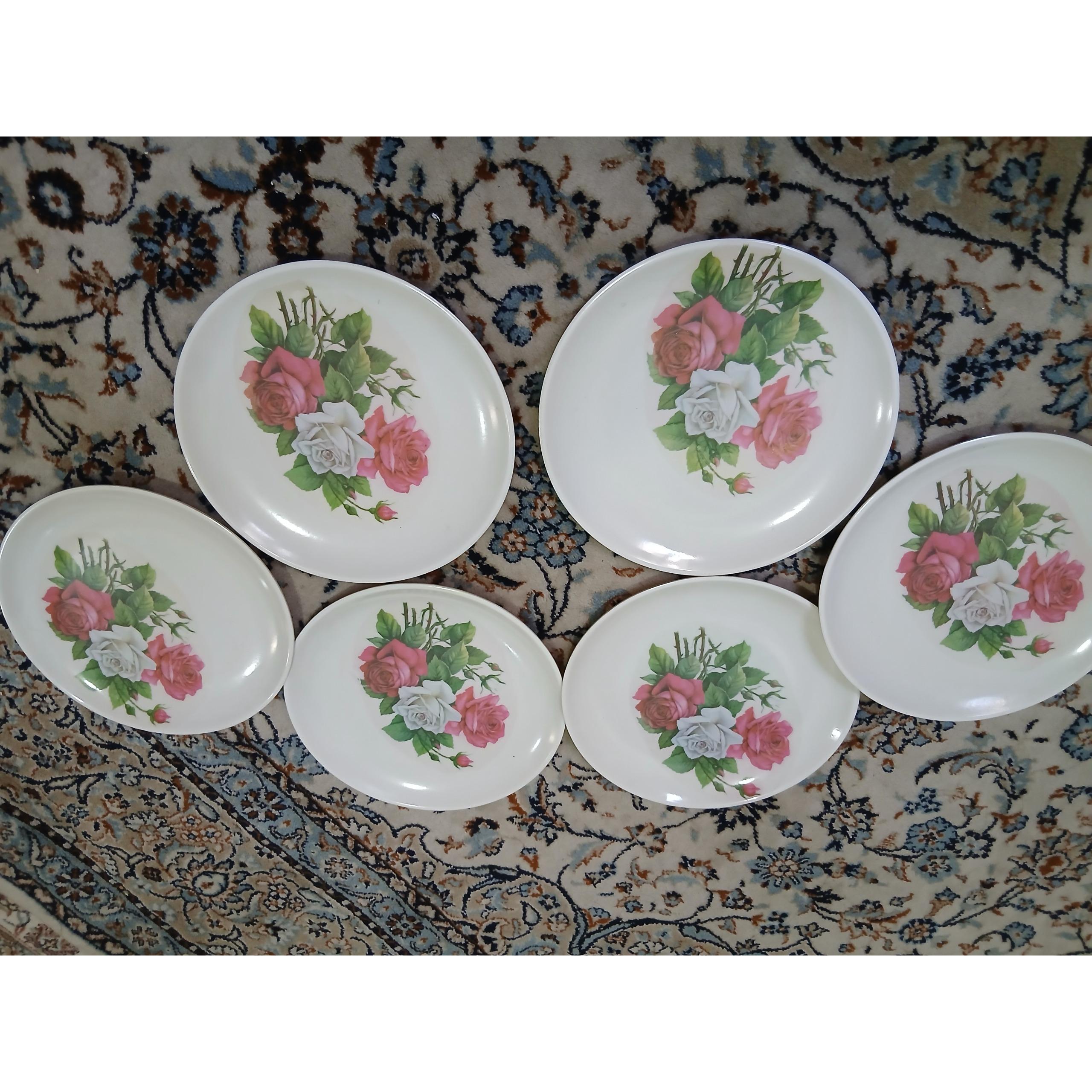 پلوخوری گل روز یک دست کامل