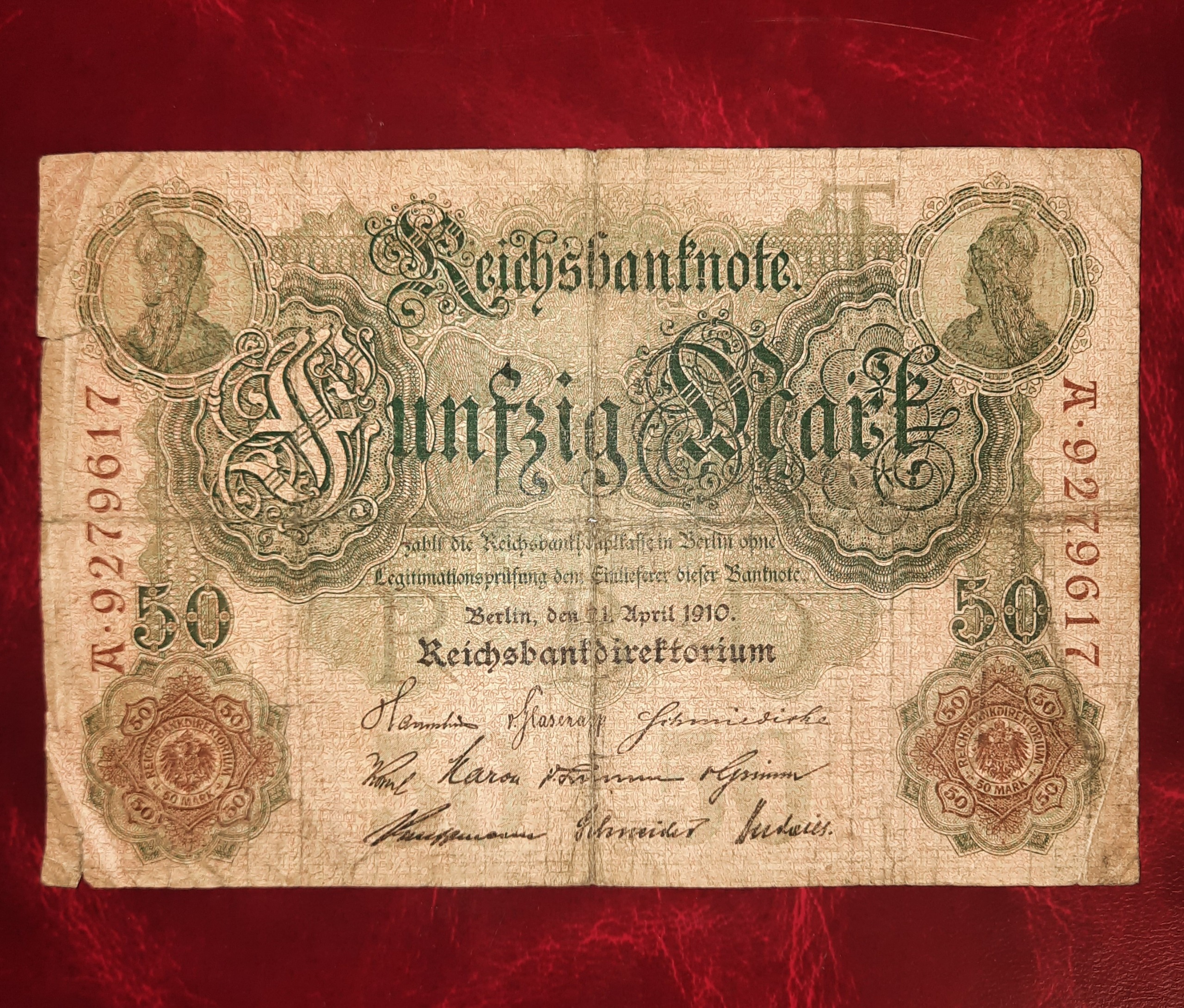 اسکناس 50 مارک سال 1910