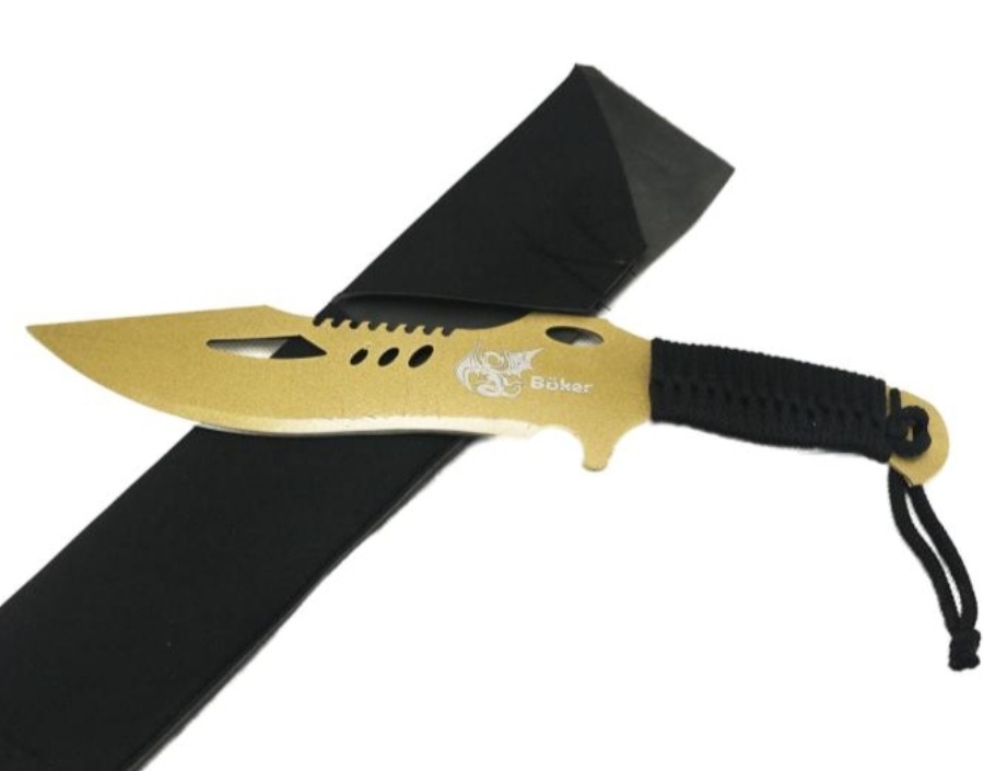 چاقو شکاری بوکر BOKER فولادی با غلاف