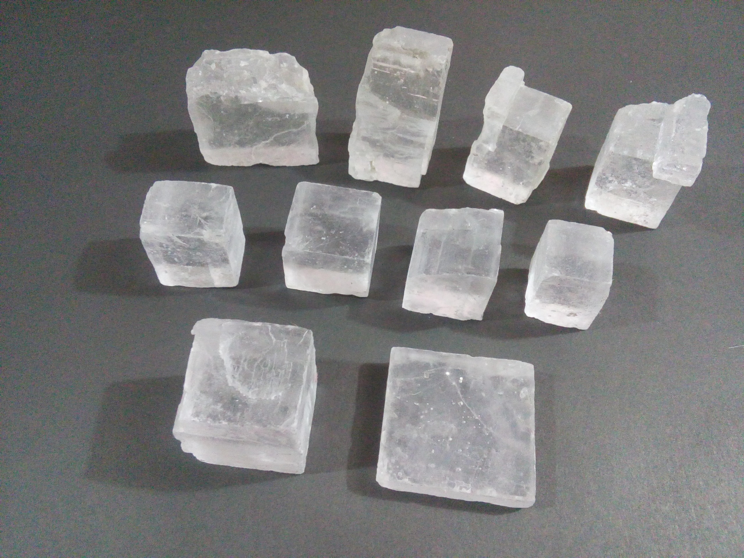 10 قطعه ناب بلور کریستالی شفاف هالیت