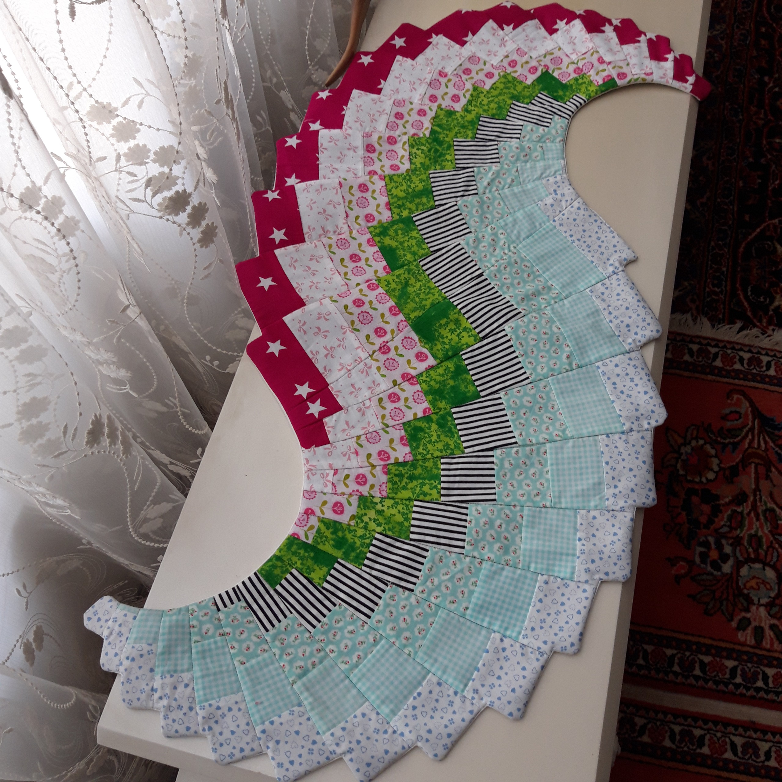رومیزی چلتیکه دوزی طرح S