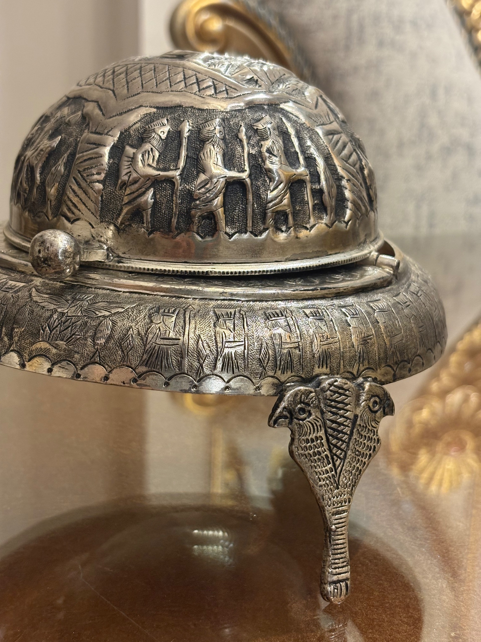 قندان قلمکاری آنتیک
