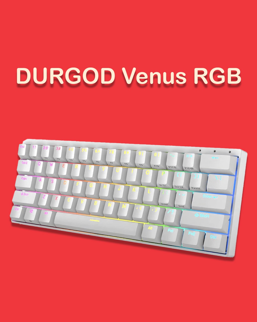 کیبورد مکانیکی گیمینگ DURGOD Venus RGB