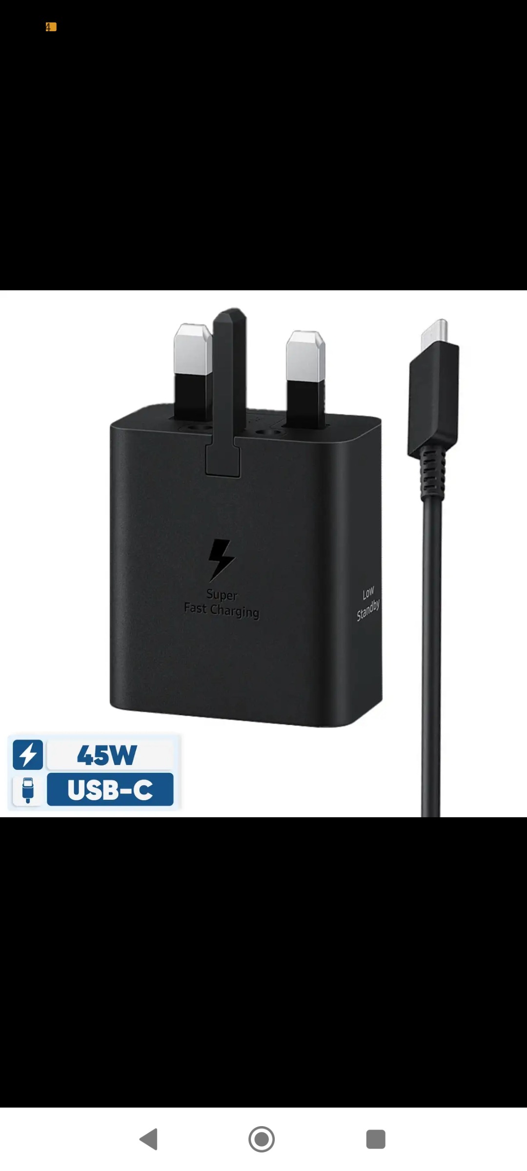 مزایده تکرار نشدنی شارژر 45 وات سامسونگ