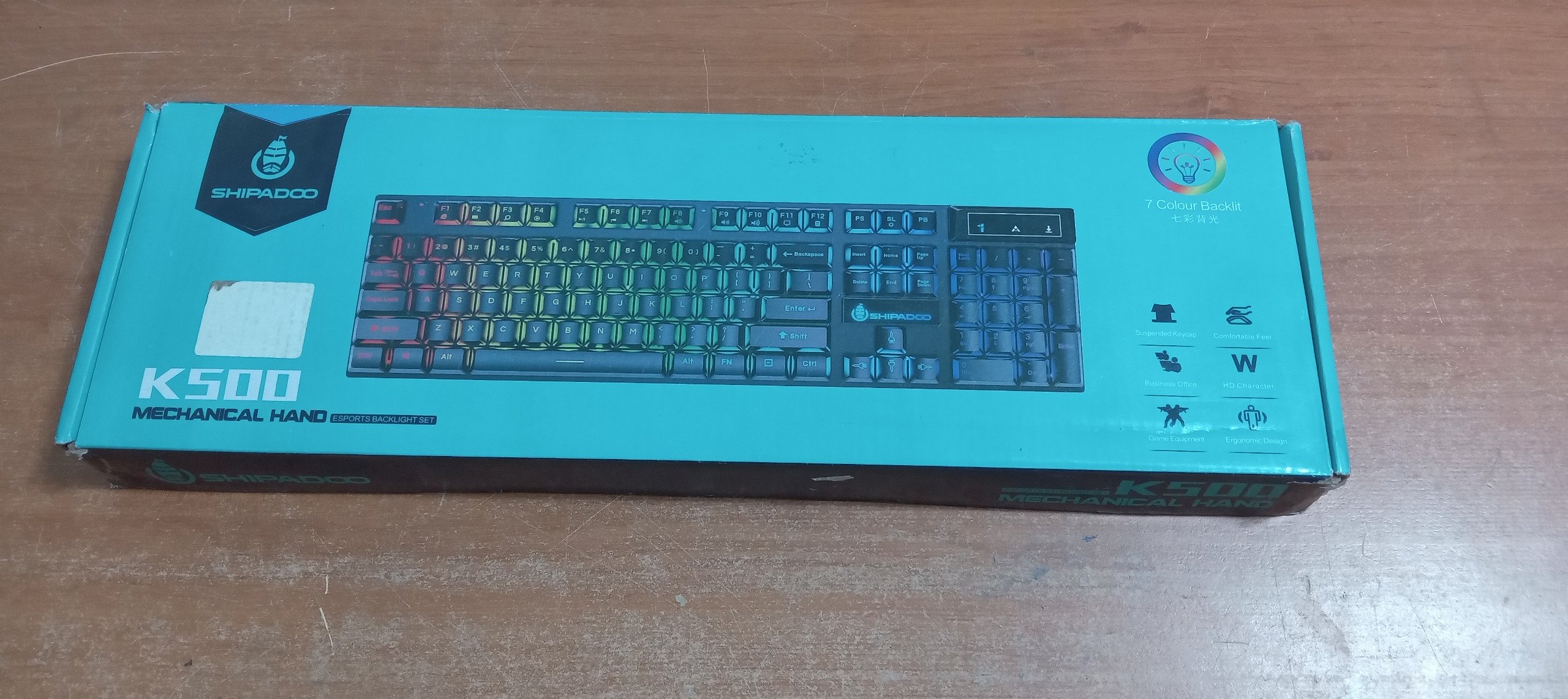 کیبورد RGB برند shipadoo k500