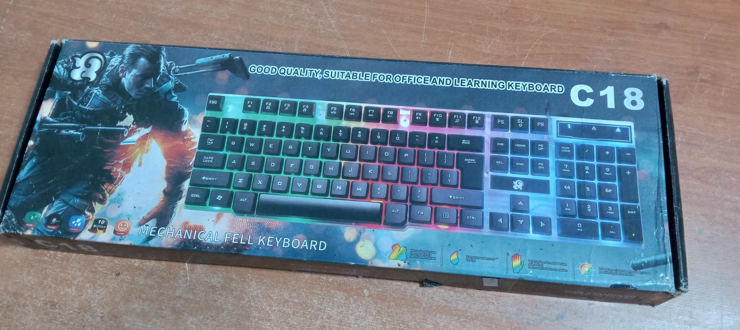 کیبورد RGB برند vipbeen c18