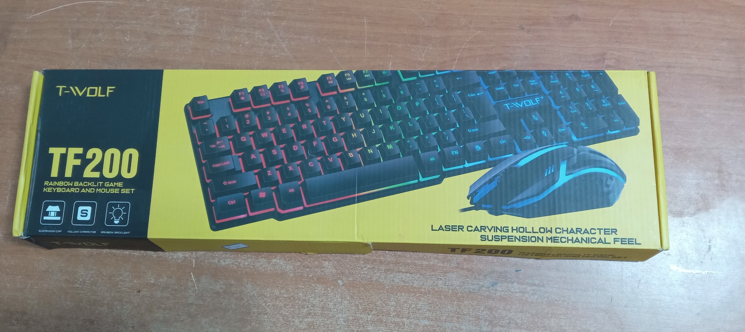 کیبورد و موس RGB برند T-WOLF TF200