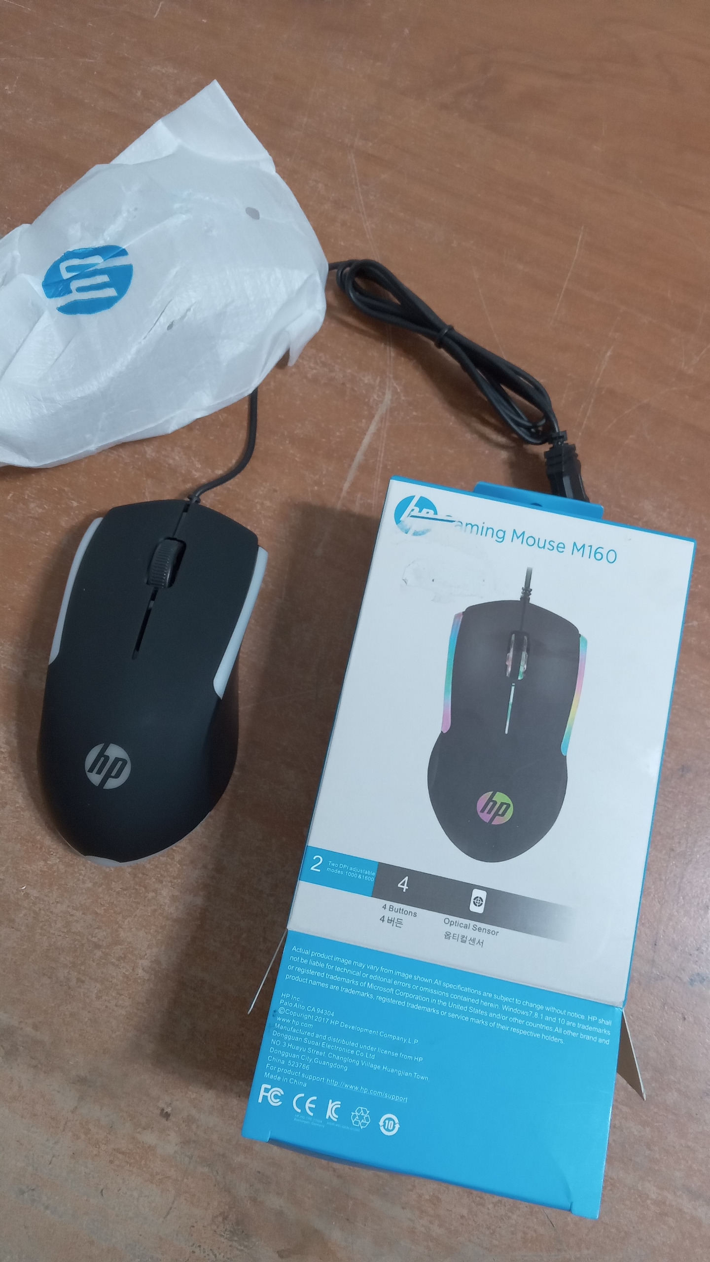موس RGB برند HP M160