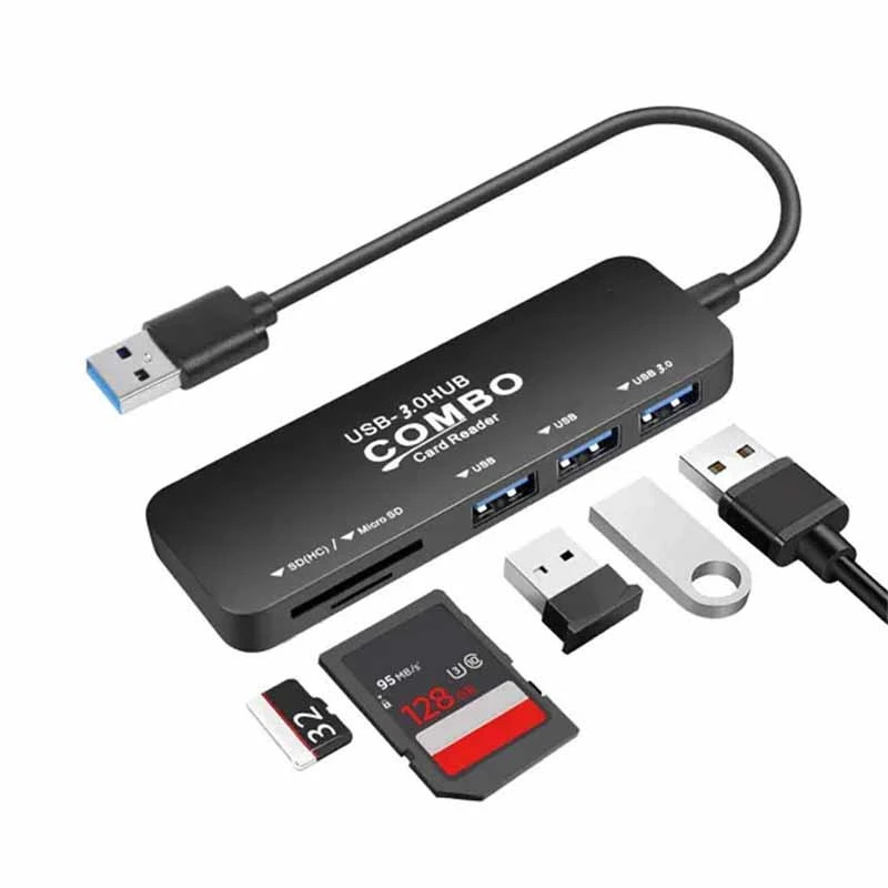هاب 5 پورت USB 3.0 کمبو مدل Combo-USB3.0