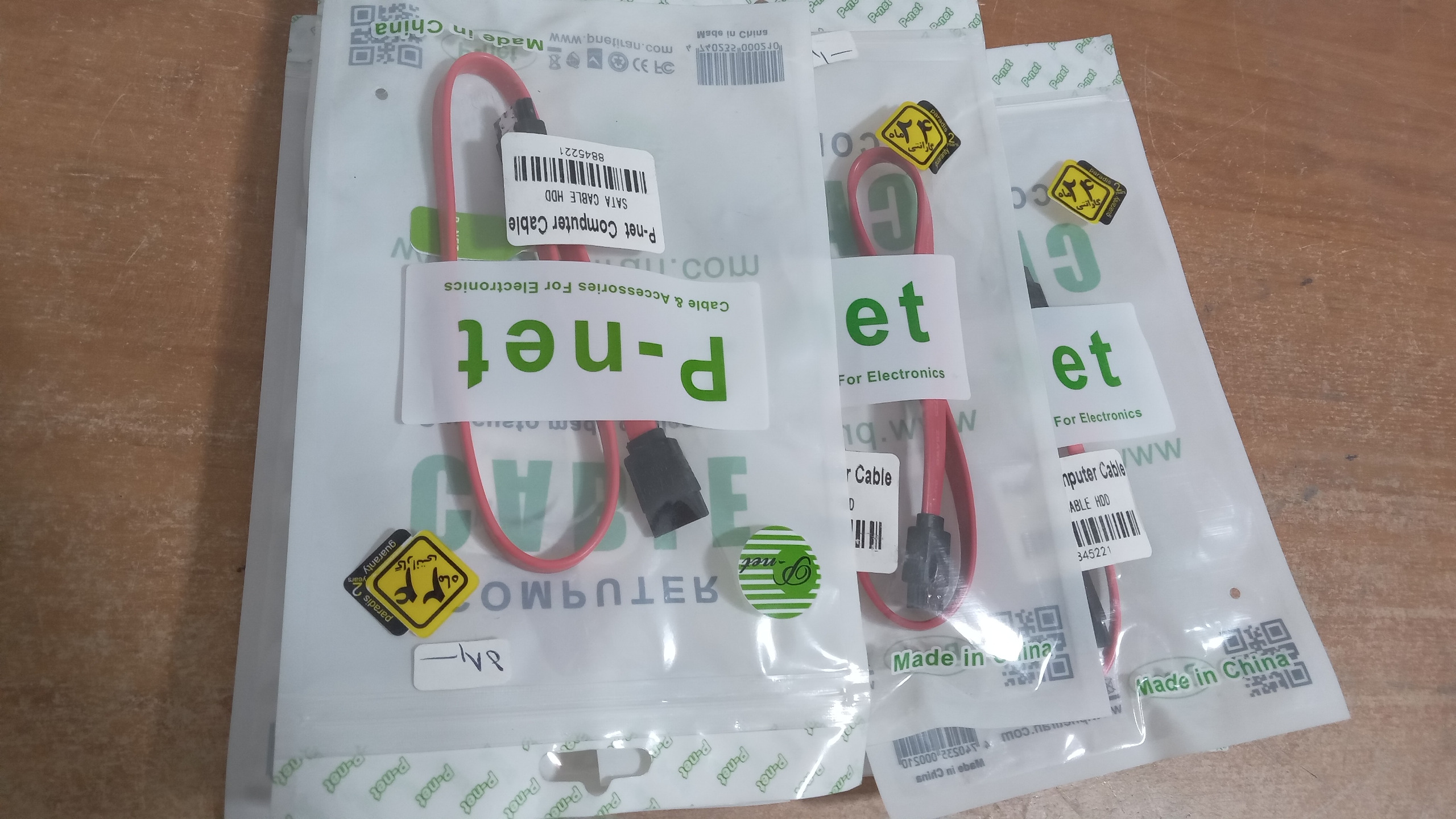 پک 6 تایی کابل ساتا 40 سانتی