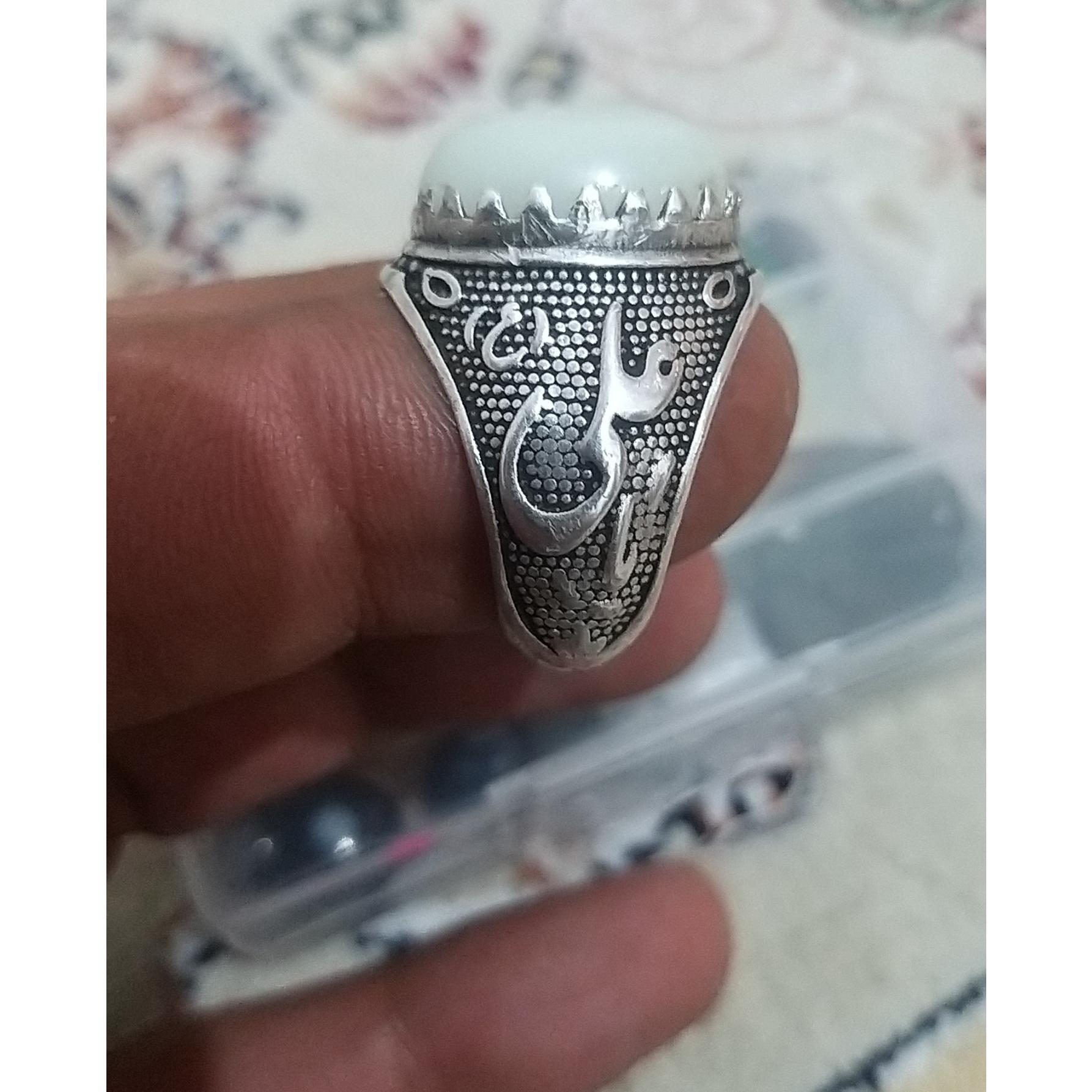 انگشتر نقره 925 با نگین گوهر شب چراغ