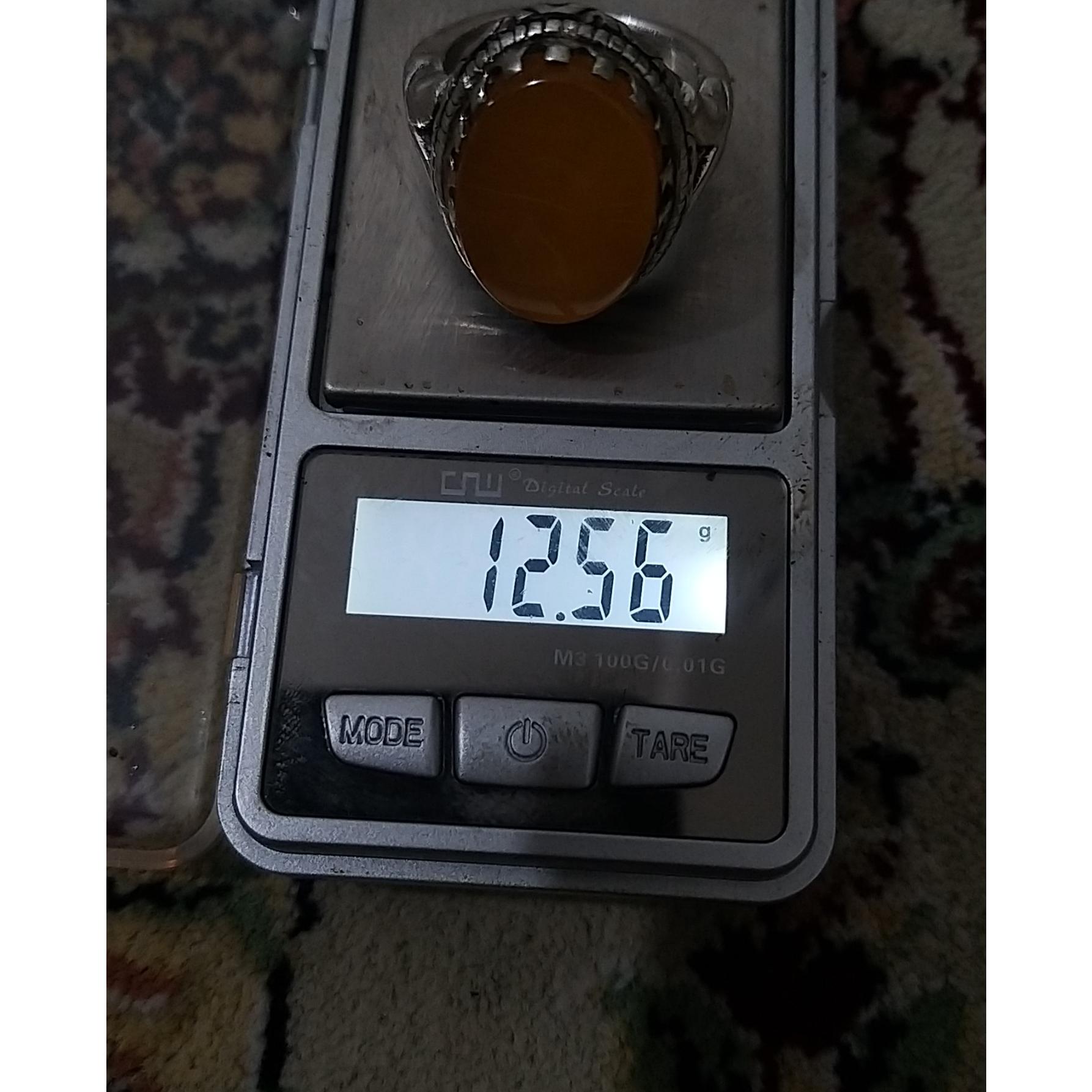 انگشتر نقره925. عقیق پرتقالی. متولدین فروردین