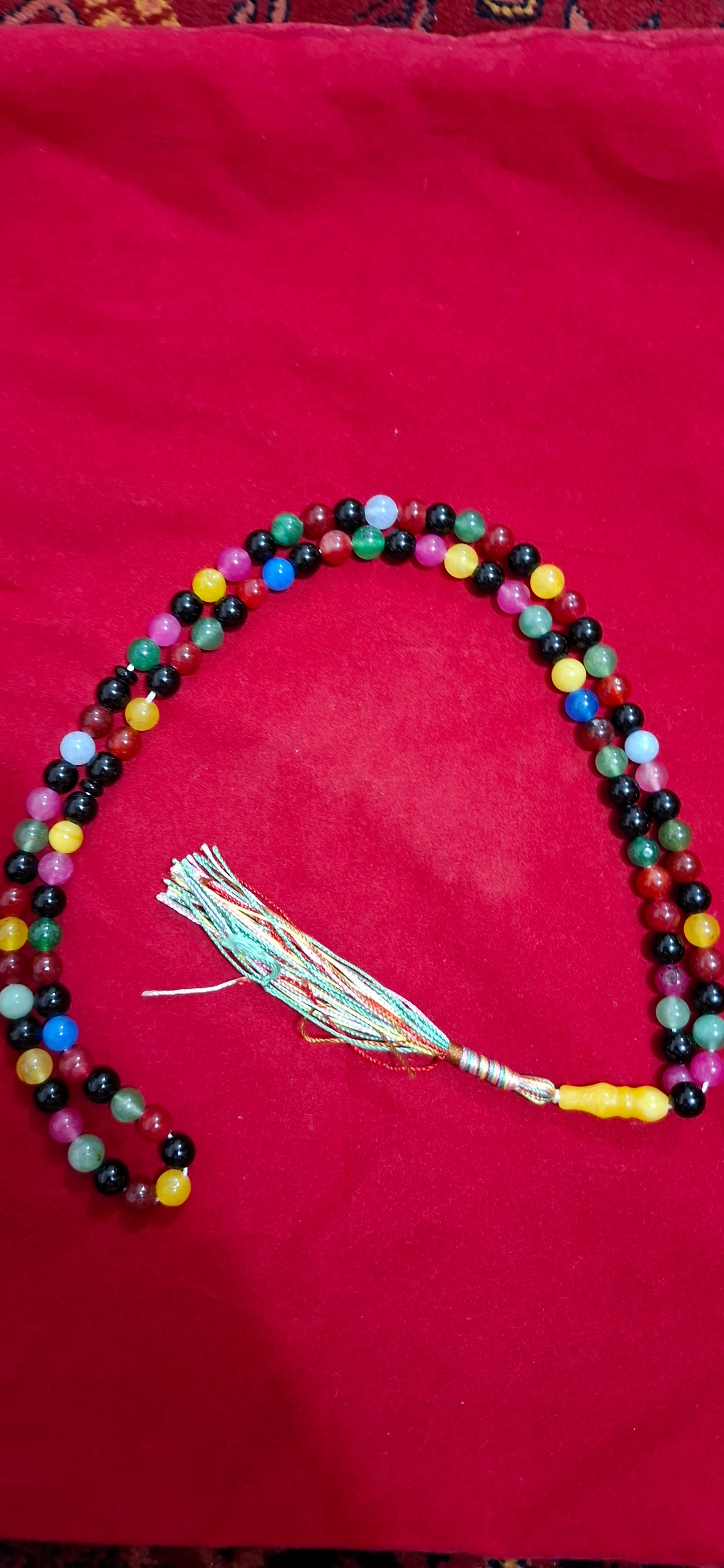 تسبیح سنگ عقیق رنگی (ام البنین) 101 دانه