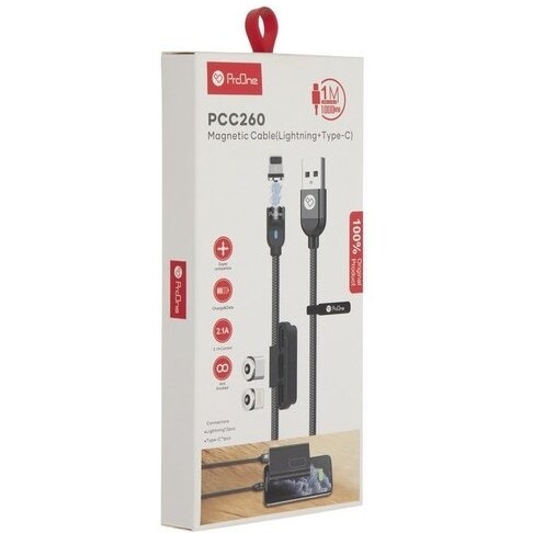 کابل شارژ لایتنینگ PROONE 3ln1 PCC260