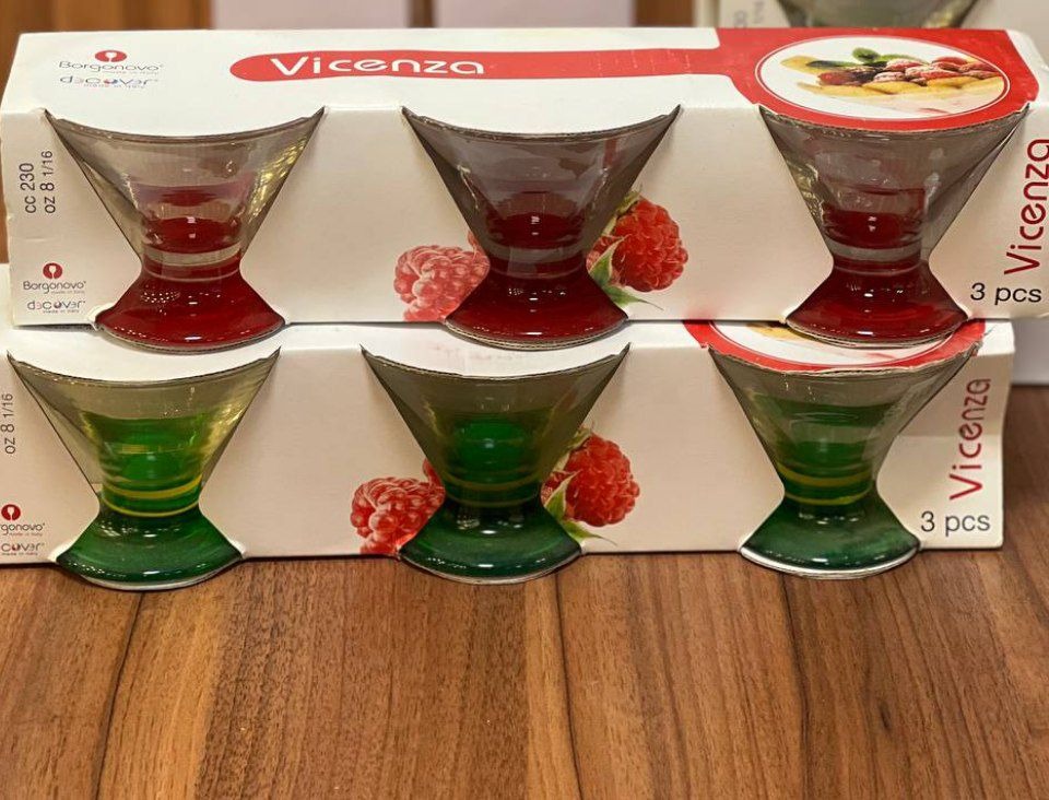 بستنی خوری کریستال ترک پایه رنگی
