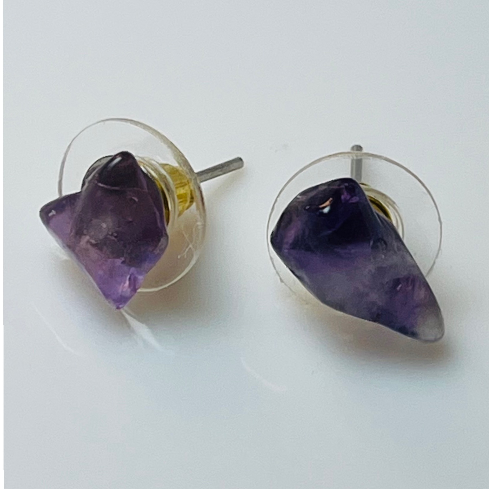 گوشواره میخی آمیتیست