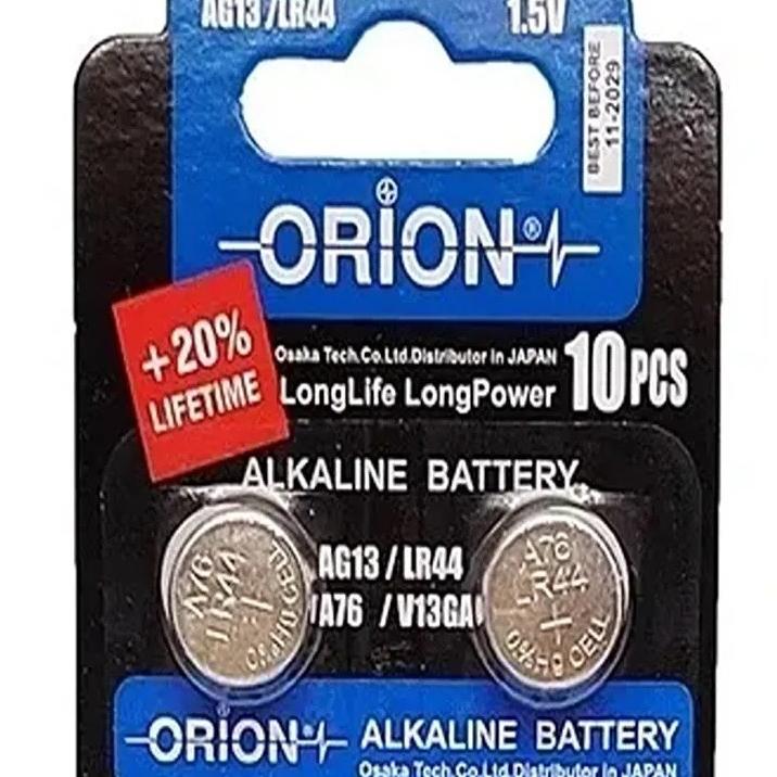 باتری LR44-AG13 مارک ORION بسته 2 عددی