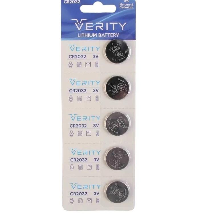 باتری سکه ای CR2032 مارک Verity بسته 5 عددی
