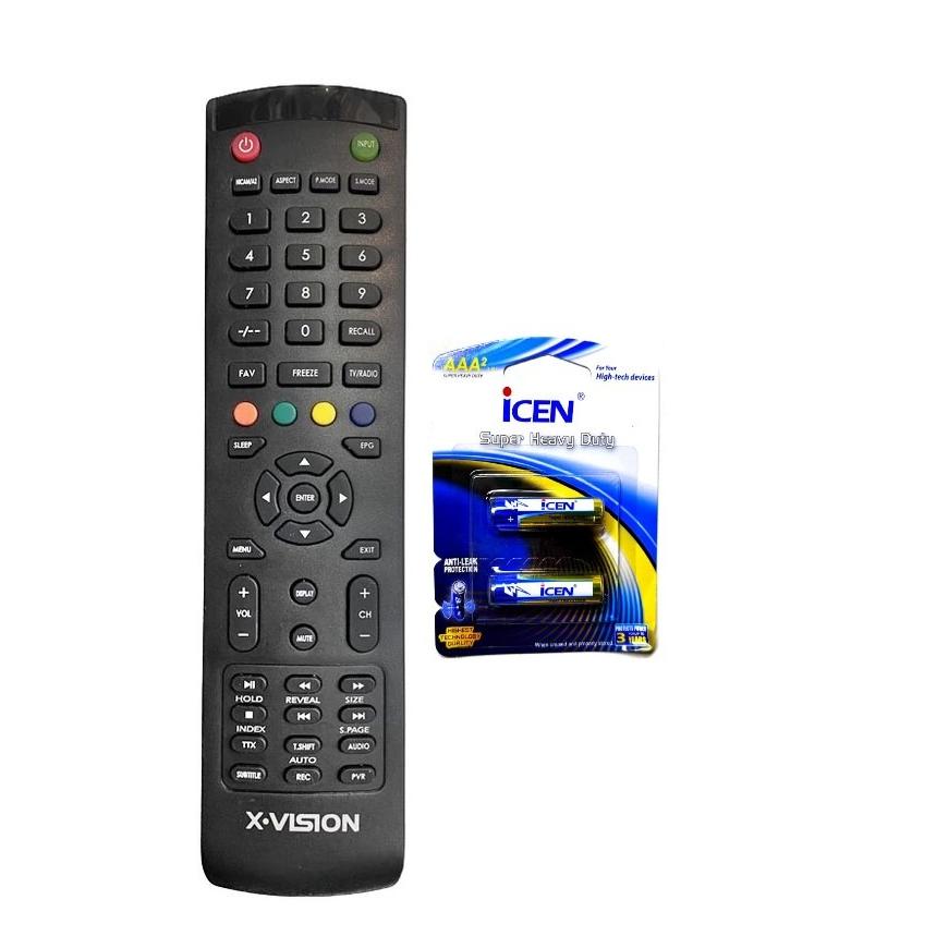 کنترل تلویزیون ایکس ویژن مدل 2500 با باتری