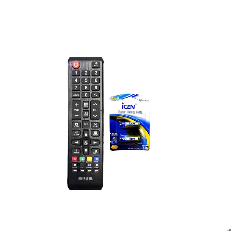 کنترل تلویزیون آیوا Aiwa کوتاه 1088 با باتری