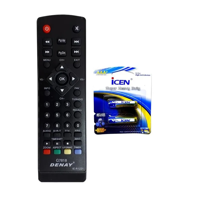 کنترل گیرنده دیجیتال دنای DENAY مدل G7818 با باتری