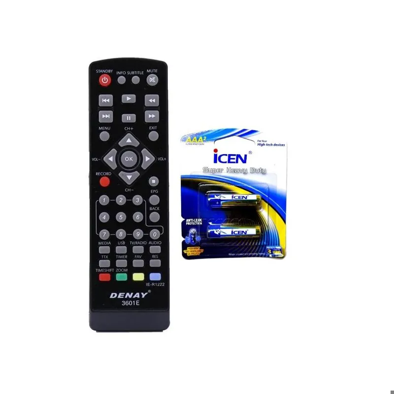 کنترل گیرنده دیجیتال دنای DENAY مدل 3601E با باتری