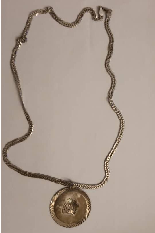 اویز ایرانی و زنجیر نقره ایتالیایی جمعاً 24 گرم